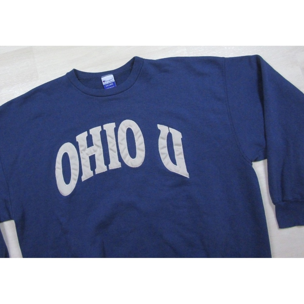 Vintage 90s Champion Basic Training Ohio University Sweatshirt (XXL) Bobcats - Picture 3 of 14